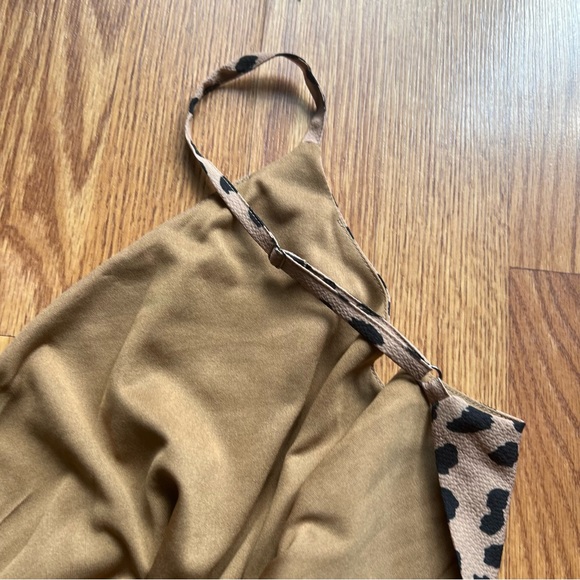 Cheetah Print Wrap-Front Romper - Picture 15 of 15